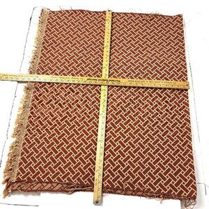 Upholstery Basketweave Pattern Cinnamon Color Fabric Piece